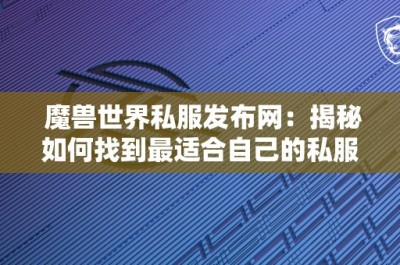 魔兽世界私服发布网：揭秘如何找到最适合自己的私服