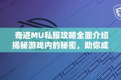 奇迹MU私服攻略全面介绍揭秘游戏内的秘密，助你成为顶尖玩家