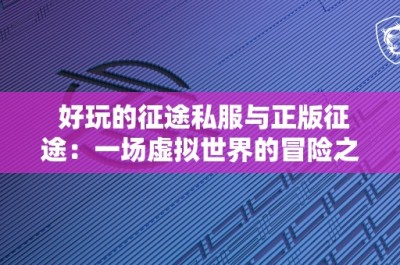 好玩的征途私服与正版征途：一场虚拟世界的冒险之旅