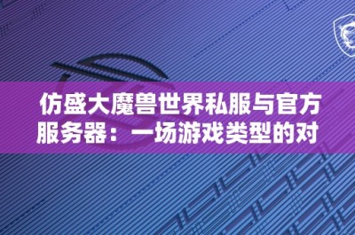 仿盛大魔兽世界私服与官方服务器：一场游戏类型的对比