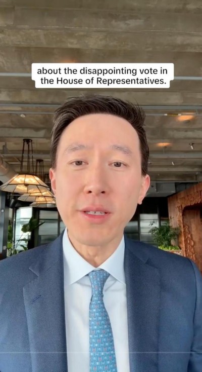 TikTok CEO 回应美国众议院禁令通过