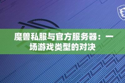 魔兽私服与官方服务器：一场游戏类型的对决