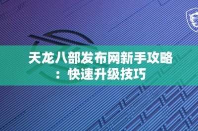 天龙八部发布网新手攻略：快速升级技巧