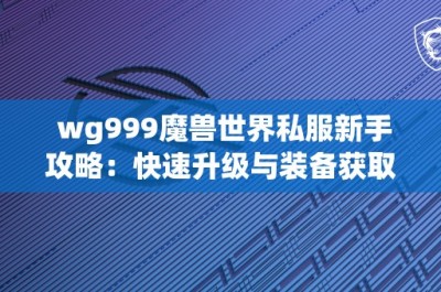 wg999魔兽世界私服新手攻略：快速升级与装备获取