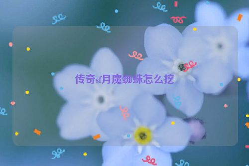 传奇sf月魔蜘蛛怎么挖